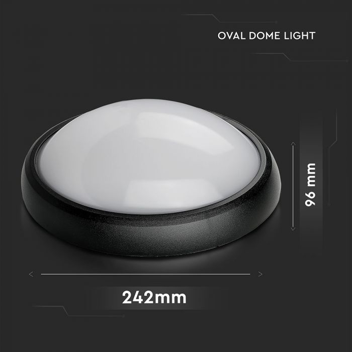 12W(840Lm) LED ceiling light, IP54, oval, V-TAC, warm white light 3000K