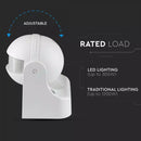 Infrared motion sensor, adjustable time and LUX (Max 300W LED), IP44, V-TAC