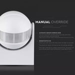 Infrasarkanais kustības sensors, regulējams laiks un LUX ( Max 300W LED),  IP44, V-TAC