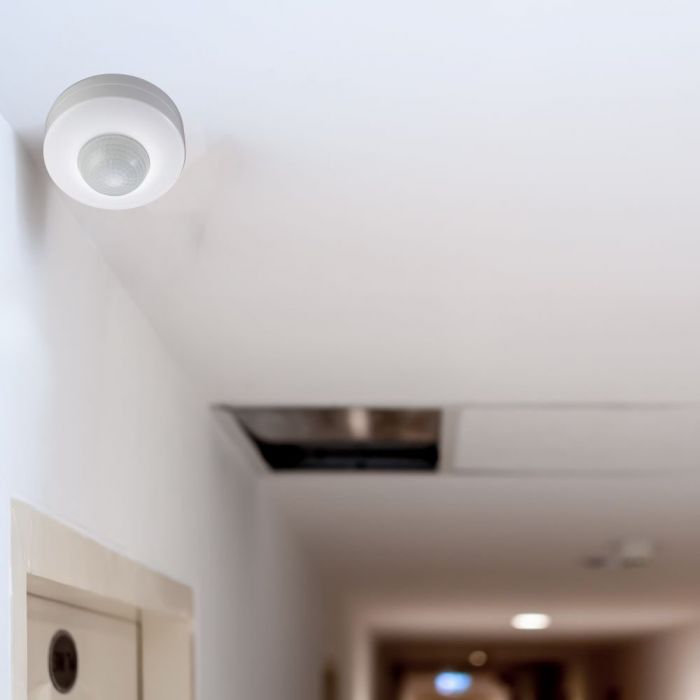 Infrared motion sensor 360°, ceiling, adjustable time and LUX, Max 300W LED, 360°, V-TAC