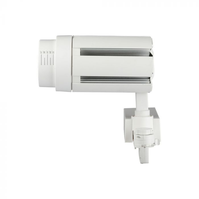 35W(2900Lm) profesionālais LED CREE sliežu prožektors 3 fāžu, IP20, V-TAC, auksti balta gaisma 6500K