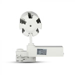 35W(2900Lm) profesionālais LED CREE sliežu prožektors 3 fāžu, IP20, V-TAC, auksti balta gaisma 6500K