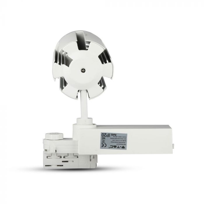 35W(2900Lm) profesionālais LED CREE sliežu prožektors 3 fāžu, IP20, V-TAC, auksti balta gaisma 6500K
