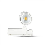 35W(2900Lm) profesionālais LED CREE sliežu prožektors 3 fāžu, IP20, V-TAC, auksti balta gaisma 6500K