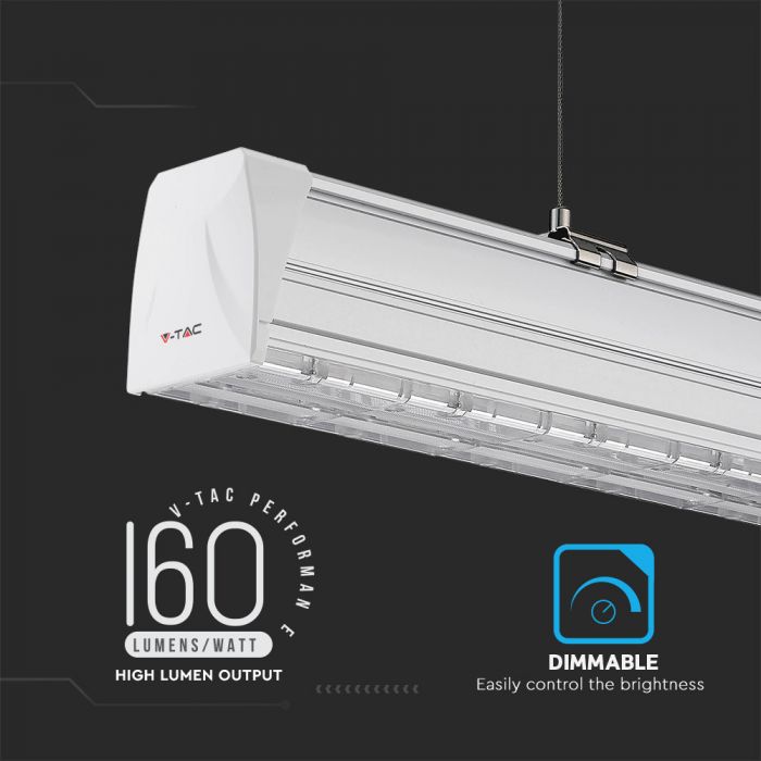 50W(8000Lm) LED lineaarne kohtvalgusti V-TAC Master, 90°, 5 aastat garantiid, PRO, IP20, ilma pistikuta (kaabliühendus), neutraalne valge valgus 4000K