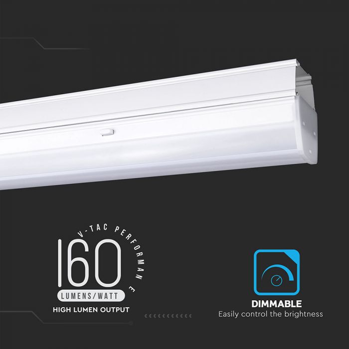 50W(8000Lm) LED linear V-TAC Master floodlight, 120°, warranty 5 years, PRO, IP20, without plug (cable connection), neutral white light 4000K