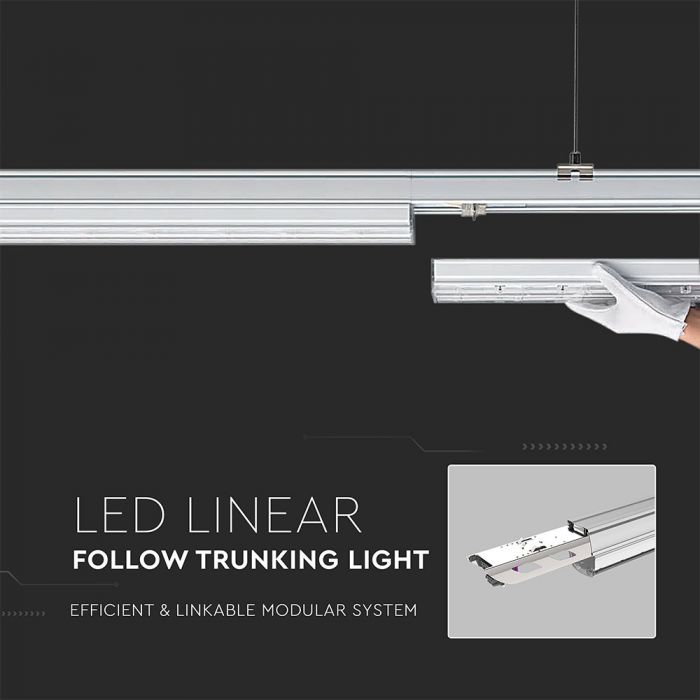 50W(8000Lm) extension for linear luminaire 1360, 90°, A++, warranty 5 years, PRO, IP20, without plug (cable connection), neutral white light 4000K