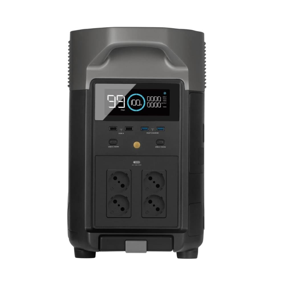 Mobil laddstation/batteri (EcoFlow DELTA PRO) batterikapacitet 3600Wh, EcoFlow