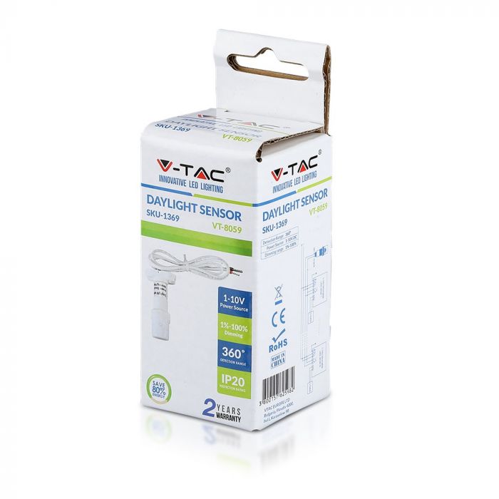 LED-valgusandur, sisseehitatud, dimmer (hämarusandur), reguleeritav, 1-10V, valge, V-TAC