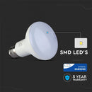 E27 10W(800Lm) LED-pirn, R80, V-TAC SAMSUNG PRO, 5 aastat garantiid, 6400K jaheda valge valgus