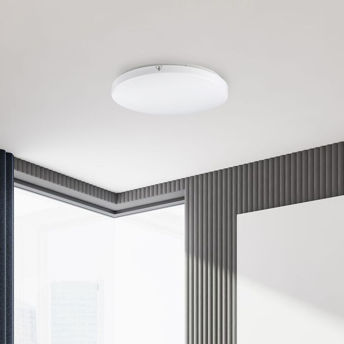 15W(1250Lm) LED plafons, IP44, apaļš, V-TAC, auksti balta gaisma 6400K