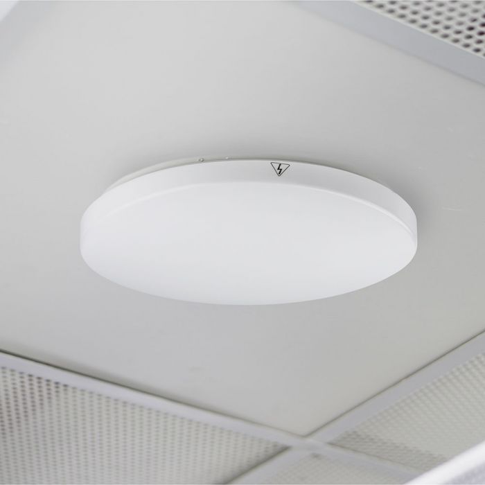 15W(1250Lm) LED plafons, IP44, apaļš, V-TAC, auksti balta gaisma 6400K