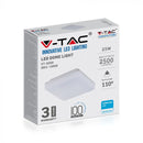 25W(2500Lm) V-TAC SAMSUNG LED plafons, kvadrāta, balts, IP44, IK08, silti balta gaisma 3000K