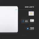 25W(2500Lm) V-TAC SAMSUNG LED plafons, kvadrāta, balts, IP44, IK08, silti balta gaisma 3000K