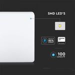 25W(2500Lm) V-TAC SAMSUNG LED plakat, ruudukujuline, valge, IP44, IK08, neutraalne valge valgus 4000K