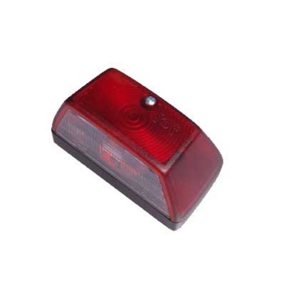 Number plate light, red, BA15s, 100x55x55mm