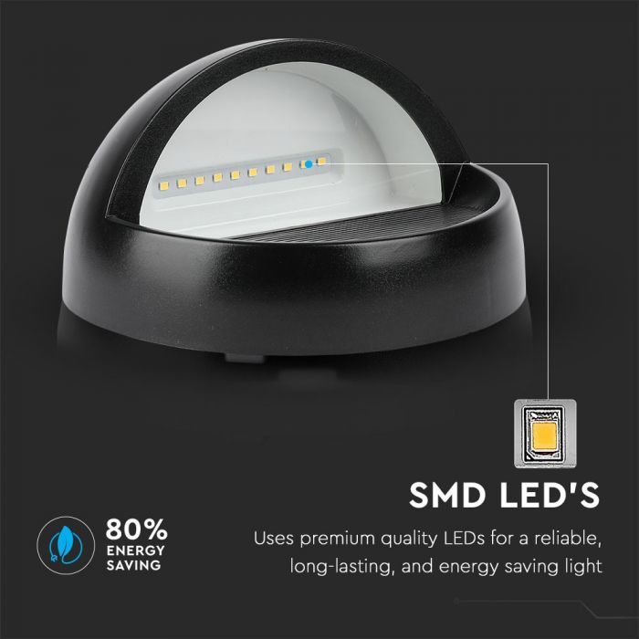 3W(210Lm) LED Stair light, round, V-TAC, IP65, warm white light 3000K