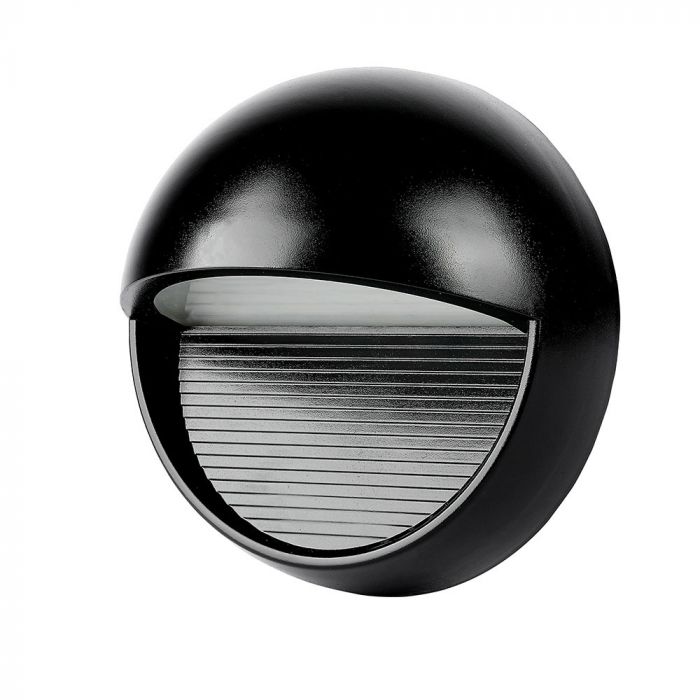 3W(210Lm) LED Kāpņu gaismeklis, apaļš, V-TAC, IP65, neitrāli balta gaisma 4000K