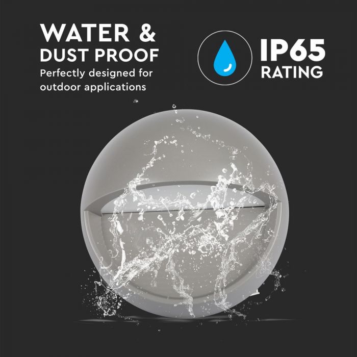 3W(210Lm) LED trepikoda, ümmargune, V-TAC, IP65, neutraalne valge 4000K