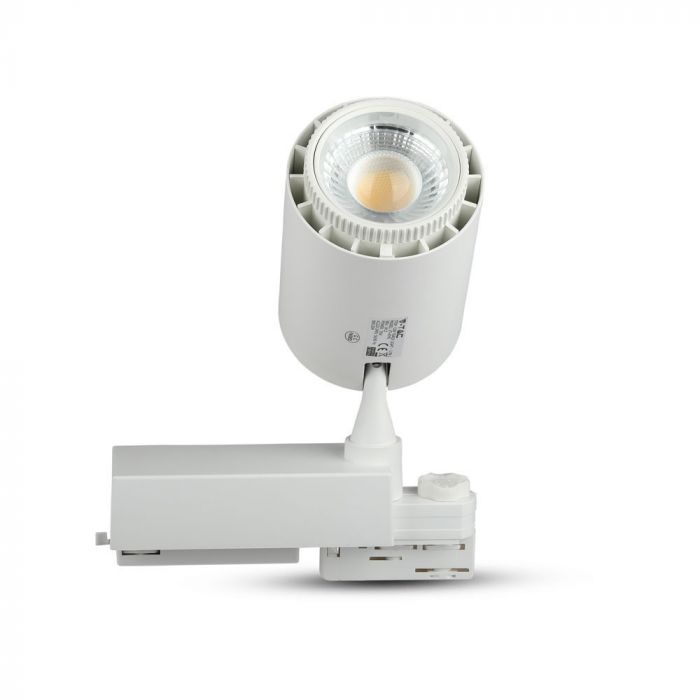 Sample sale_45W(3000Lm) LED COB track spotlight, variable light temperature 2800K/4000K/6000K, dimmable, IP20, V-TAC