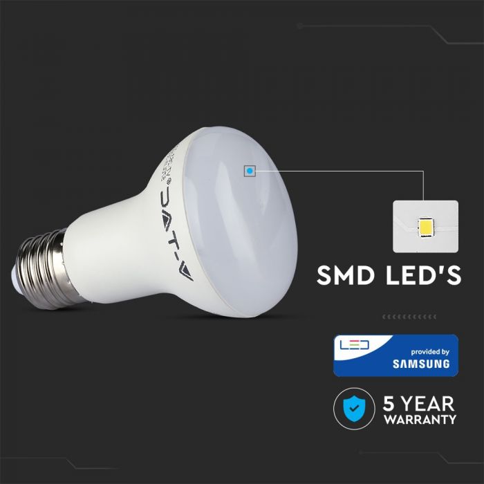 E27 8W(570Lm) Светодиодная лампа, R63, V-TAC SAMSUNG PRO, гарантия 5 лет, нейтральный белый 4000K