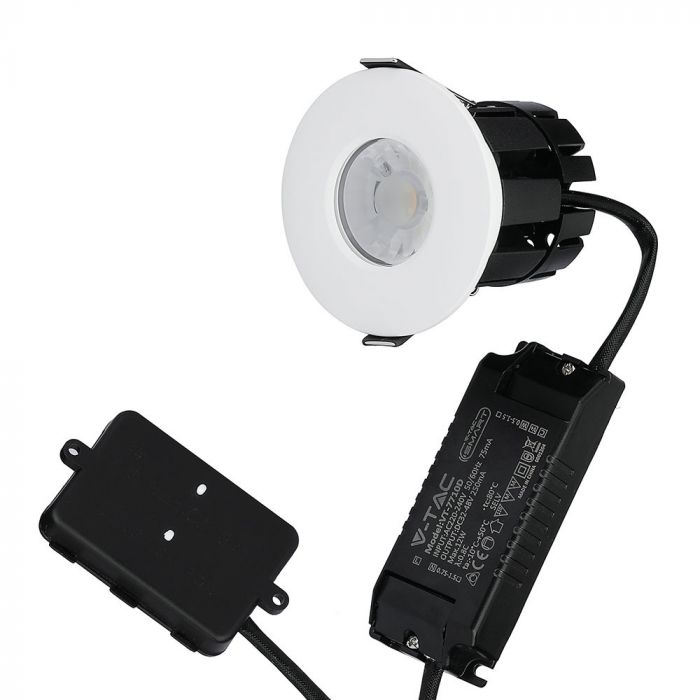 10W(850Lm) LED BLUETOOTH infälld trapphusarmatur, rund, vit, V-TAC, IP65, 2700-6500K