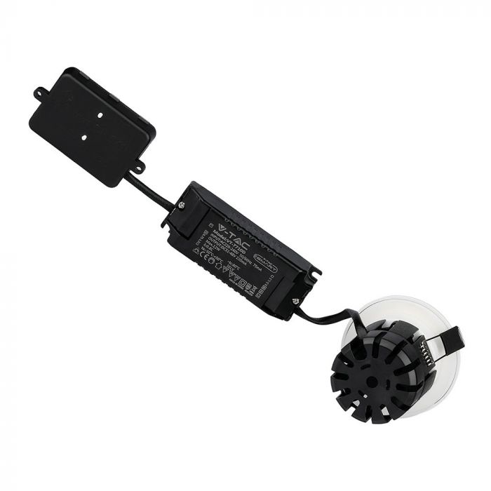 10W(850Lm) LED BLUETOOTH infälld trapphusarmatur, rund, vit, V-TAC, IP65, 2700-6500K