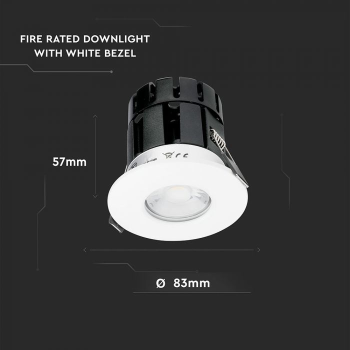 10W(850Lm) LED BLUETOOTH infälld trapphusarmatur, rund, vit, V-TAC, IP65, 2700-6500K