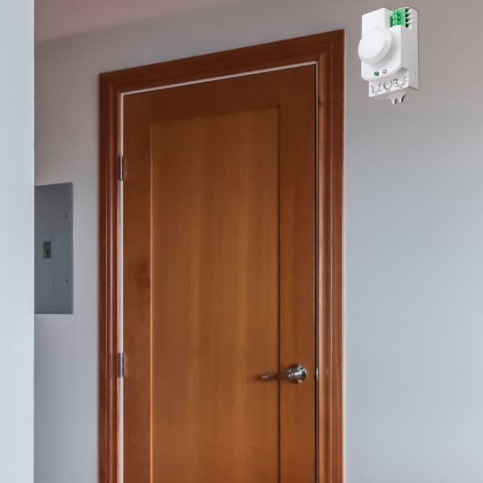 Microwave motion sensor with the possibility to turn on the light with a switch, Max 300W LED, 360°, white, IP20, V-TAC