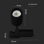 35W(2350Lm) LED track spotlight with BLUETOOTH, changeable light temperature, IP20, V-TAC