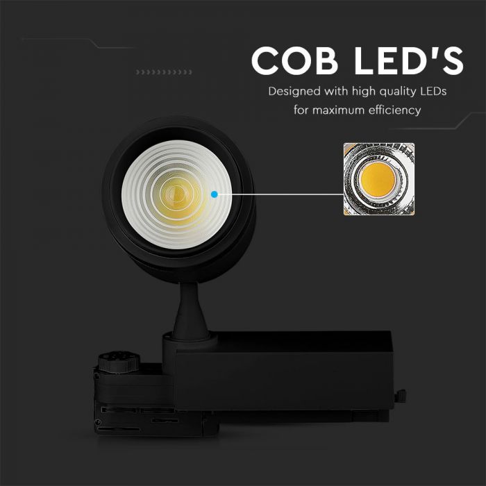 35W(2350Lm) LED track spotlight with BLUETOOTH, changeable light temperature, IP20, V-TAC