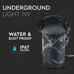 1W(10Lm) 12V LED aialamp, IP67, V-TAC, jaheda valge 6400K