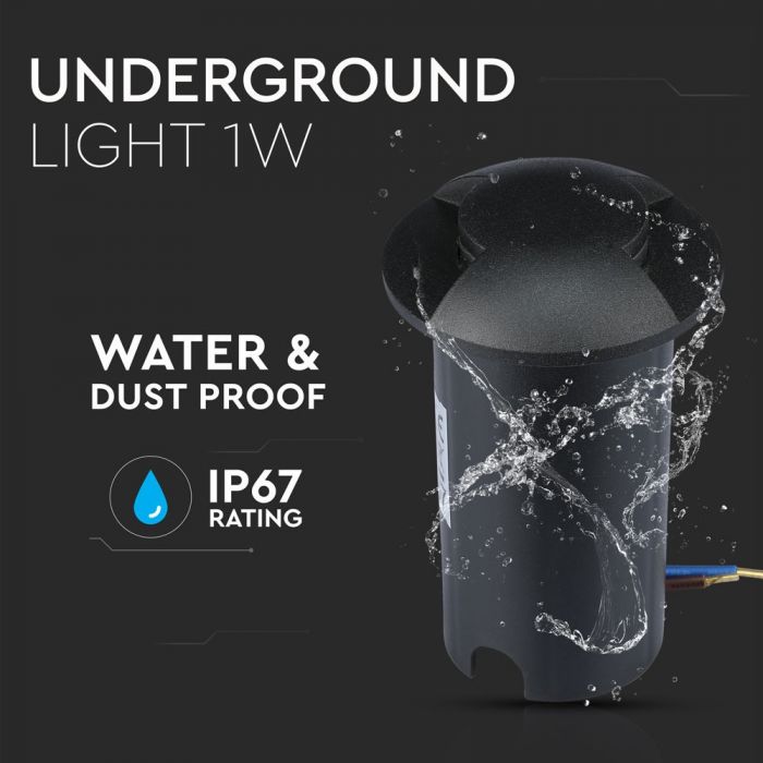 1W(10Lm) 12V LED aialamp, IP67, V-TAC, jaheda valge 6400K