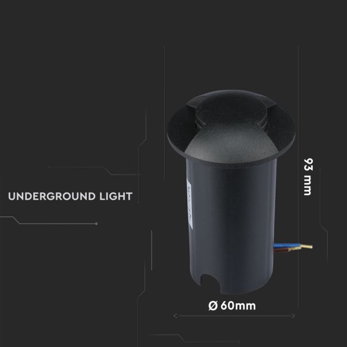 1W(10Lm) 12V LED aialamp, IP67, V-TAC, jaheda valge 6400K