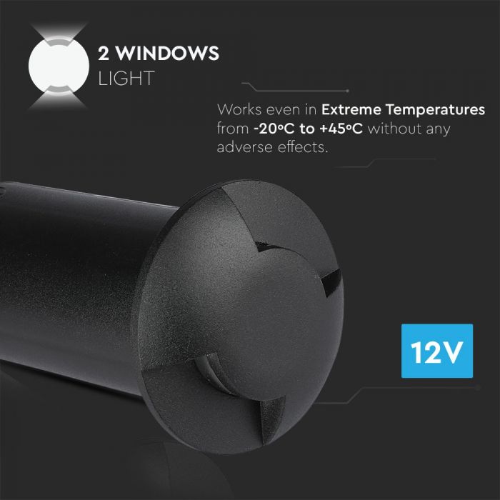 1W(10Lm) 12V LED aialamp, IP67, V-TAC, jaheda valge 6400K