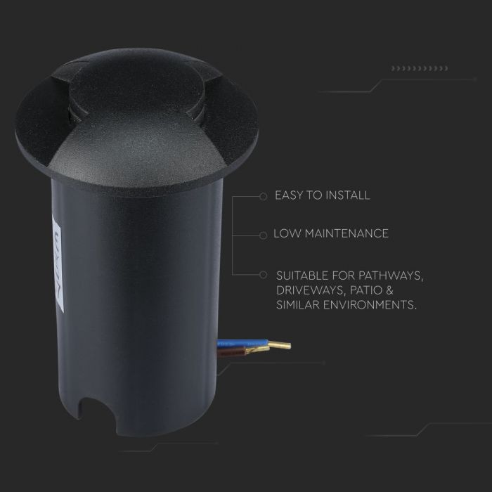 Садовый светодиодный светильник 1W(10Lm) 12V, IP67, V-TAC, холодный белый 6400K