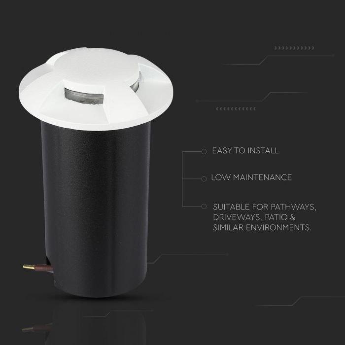 1W(10Lm) LED garden light, IP67, V-TAC, cold white light 6500K