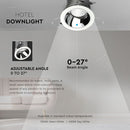 35W(2300Lm) LED griestu gaismeklis viesnīcām ar COB CREE diodi, garantija 5 gadi, IP20, CRI>95, V-TAC, silti balta gaisma 3000K