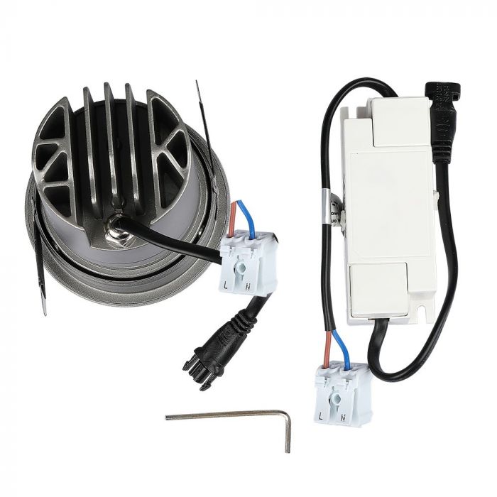 6W(400Lm) LED griestu gaismeklis viesnīcām ar COB CREE diodi, garantija 5 gadi, IP20, CRI>95, V-TAC, neitrāli balta gaisma 4000K