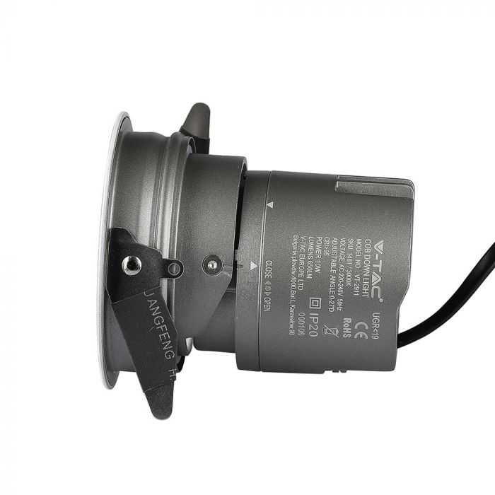 10W(650Lm) LED griestu gaismeklis viesnīcām ar COB CREE diodi, garantija 5 gadi, IP20, CRI>95, V-TAC, neitrāli balta gaisma 4000K