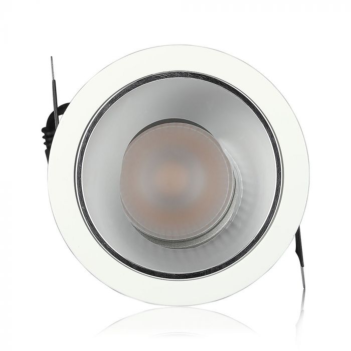 10W(650Lm) LED griestu gaismeklis viesnīcām ar COB CREE diodi, garantija 5 gadi, IP20, CRI>95, V-TAC, neitrāli balta gaisma 4000K