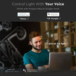 40W(2800Lm) LED V-TAC SMART WIFI Rund kupolarmatur, IP20, vit, dimbar, kompatibel med Google home och Amazon Alexa