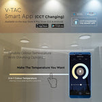40W(2800Lm) LED V-TAC SMART WIFI Rund kupolarmatur, IP20, vit, dimbar, kompatibel med Google home och Amazon Alexa
