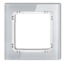 Universāls 1-vietīģs rāmis - stikla efekts (rāmis: pelēks; apakšējā daļa: balta)