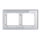 Universāls 2-vietīģs rāmis - stikla efekts (rāmis: pelēks; apakšējā daļa: balta)