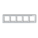 Universāls 2-vietīgs rāmis DECO stikla efekts  pelēks, apakšējā daļa balta