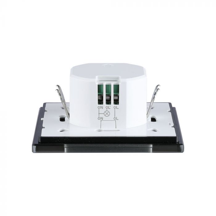 Светодиодный микроволновый датчик движения, встраиваемый, черный, IP20, макс.1200Вт/300Вт LED, V-TAC