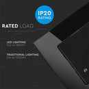 Светодиодный микроволновый датчик движения, встраиваемый, черный, IP20, макс.1200Вт/300Вт LED, V-TAC