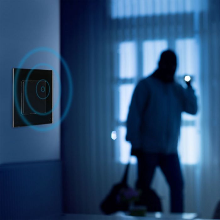 Светодиодный микроволновый датчик движения, встраиваемый, черный, IP20, макс.1200Вт/300Вт LED, V-TAC