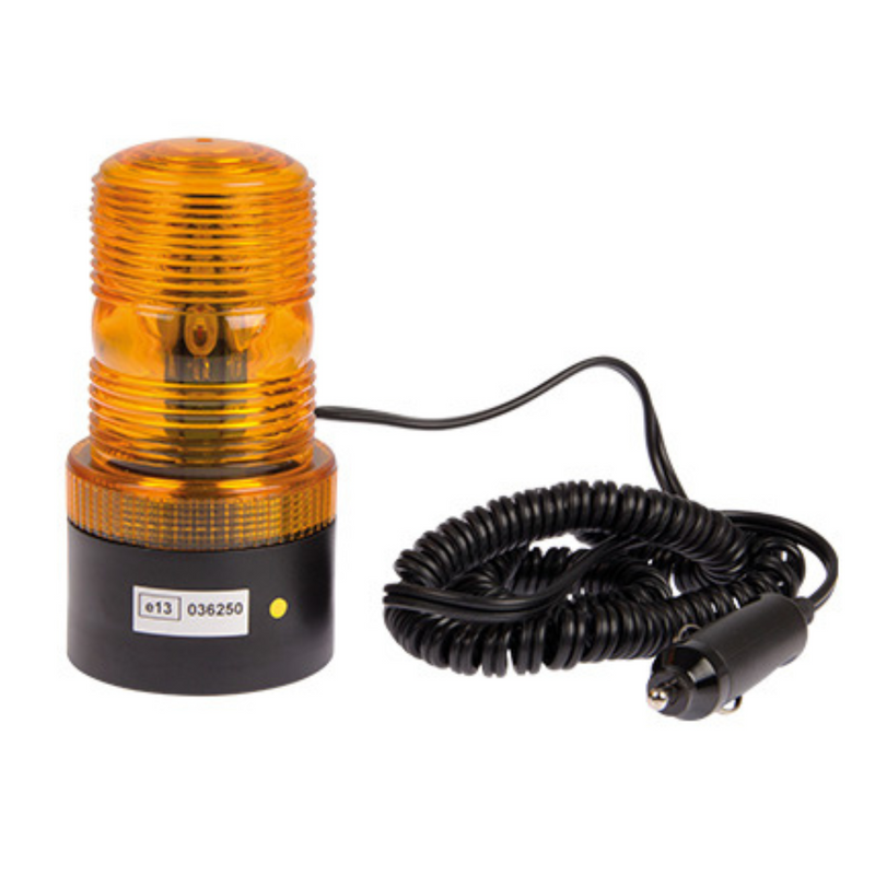 11-110V 6 1W LED MINI fyr, 138x73mm, gult, magnetfäste, 6 EffectLED 1W, ciggtändarplugg